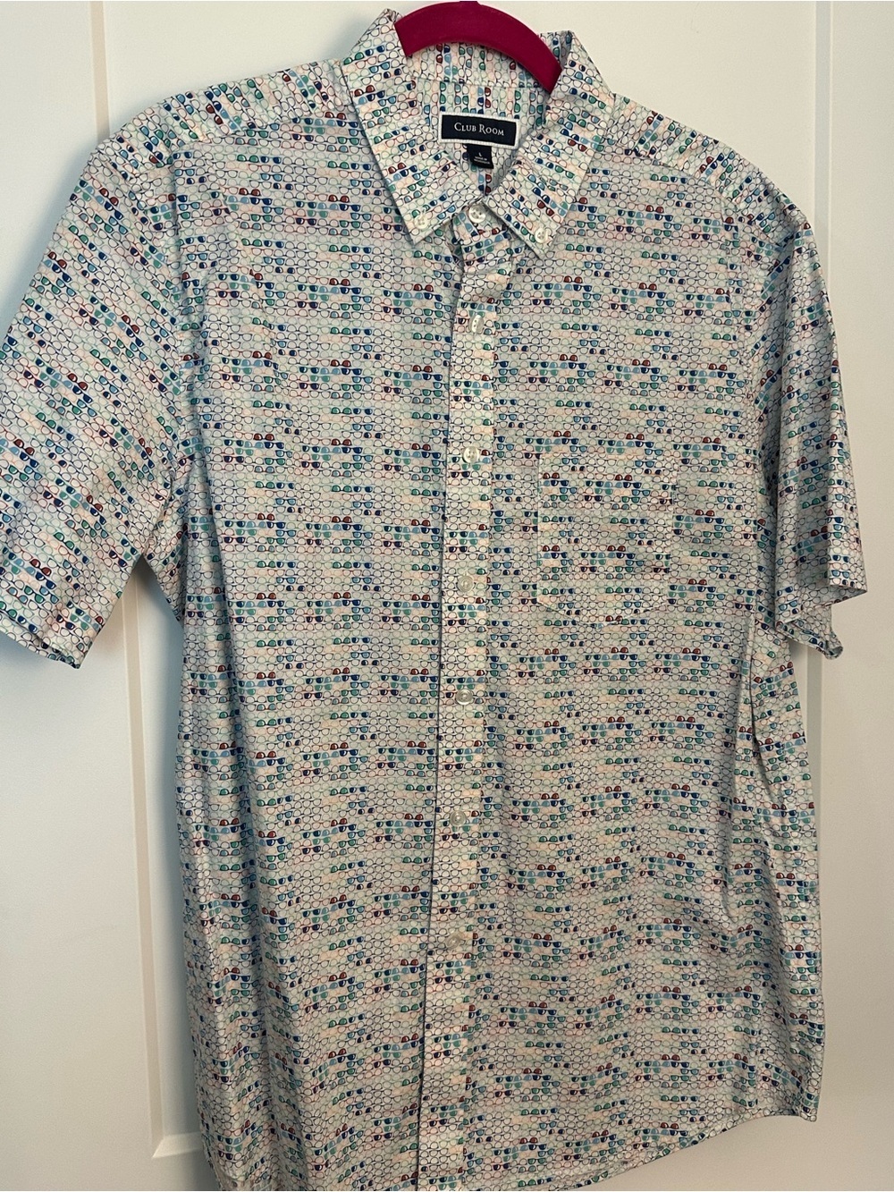 Perfect summer shirt!! Men’s Sunglass print short sleeved casual shirt